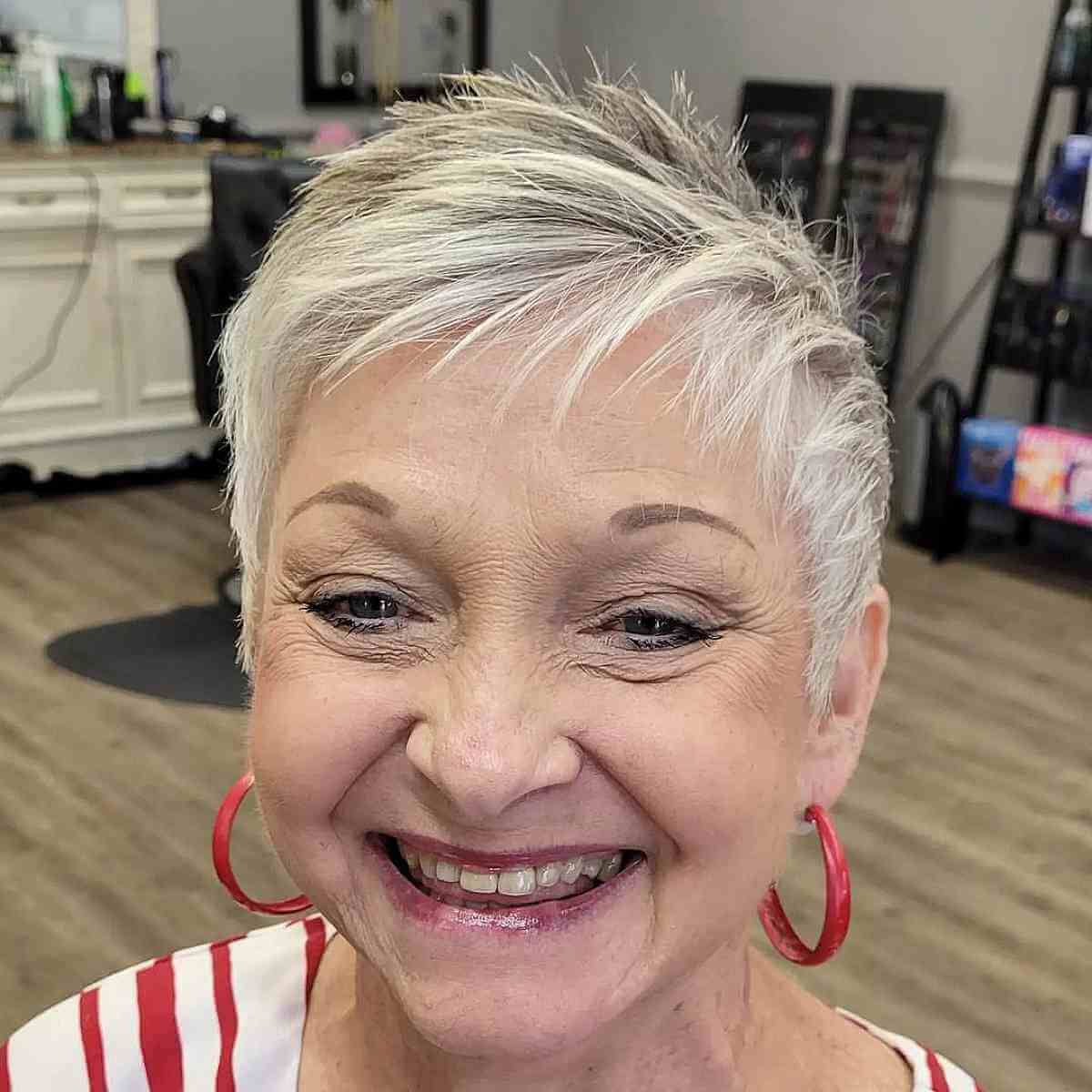 short haircuts for women over 60 with fine hair 