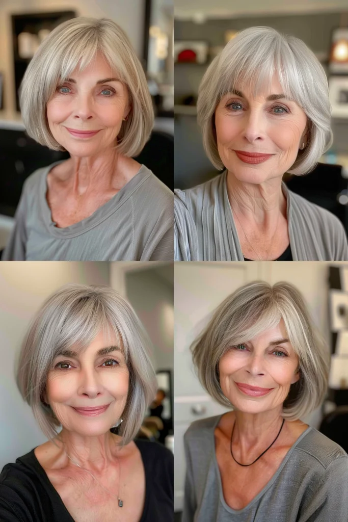 short hairstyles for older women with thin hair