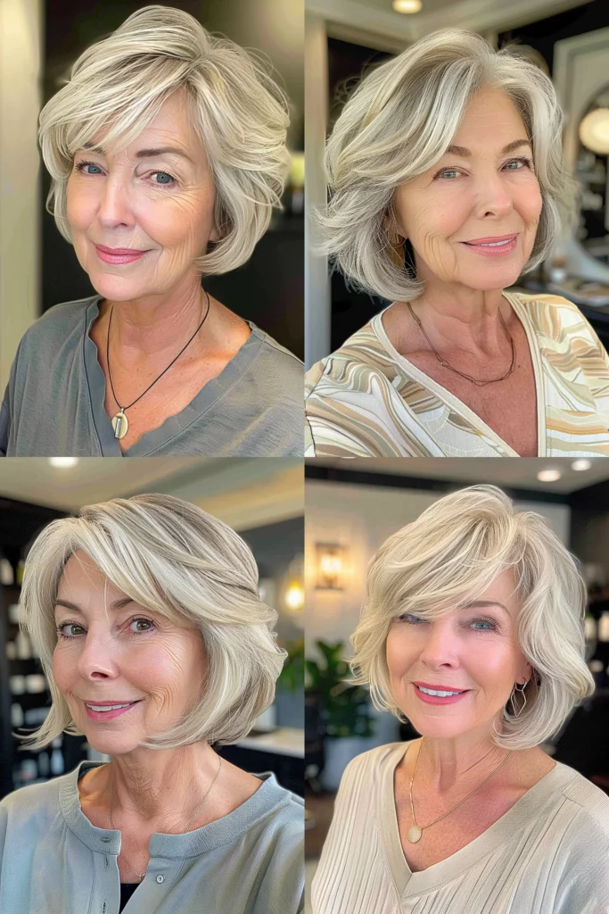 short hairstyles for older women with thin hair