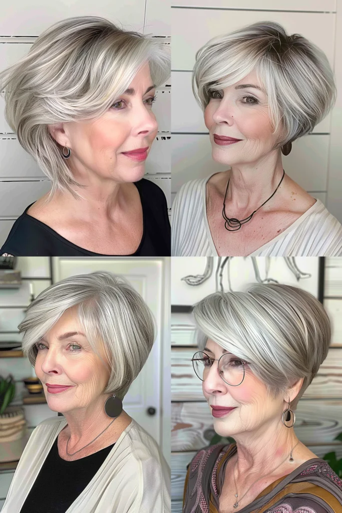 short hairstyles for older women with thin hair