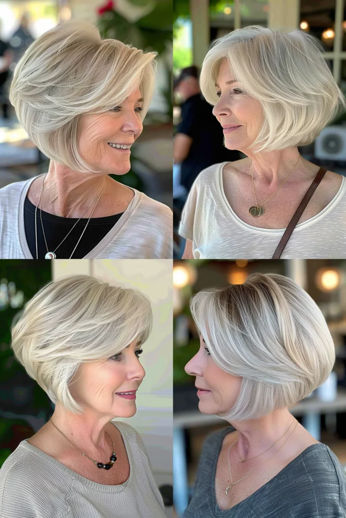 short hairstyles for older women with thin hair