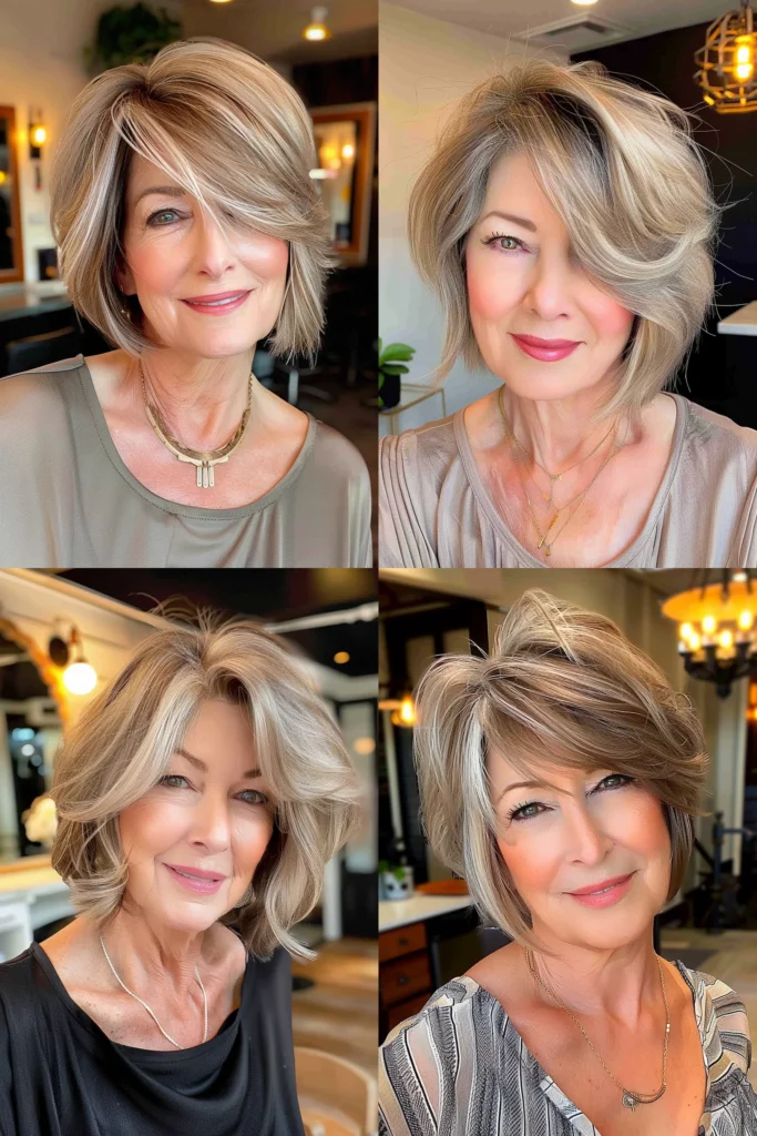 short hairstyles for older women with thin hair