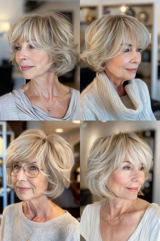 short hairstyles for older women with thin hair