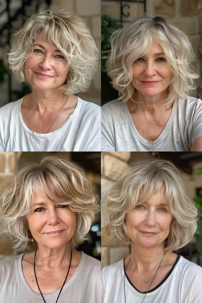 short hairstyles for older women with thin hair