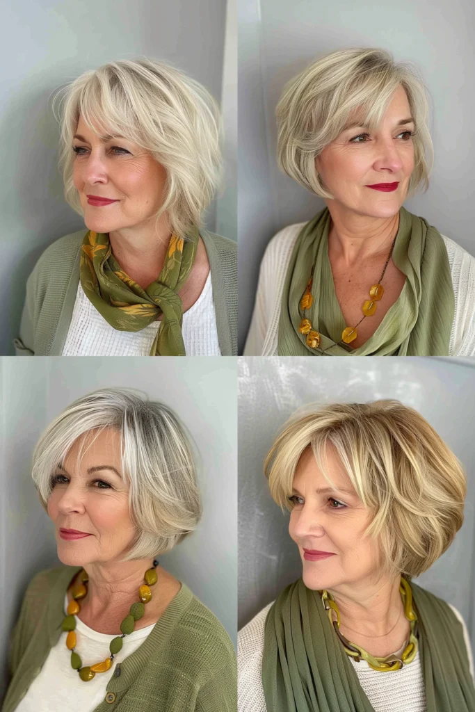 short hairstyles for older women with thin hair