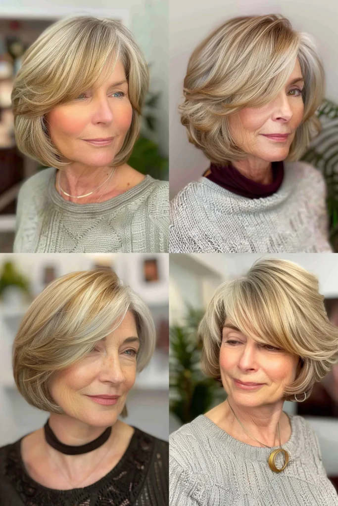 short hairstyles for older women with thin hair