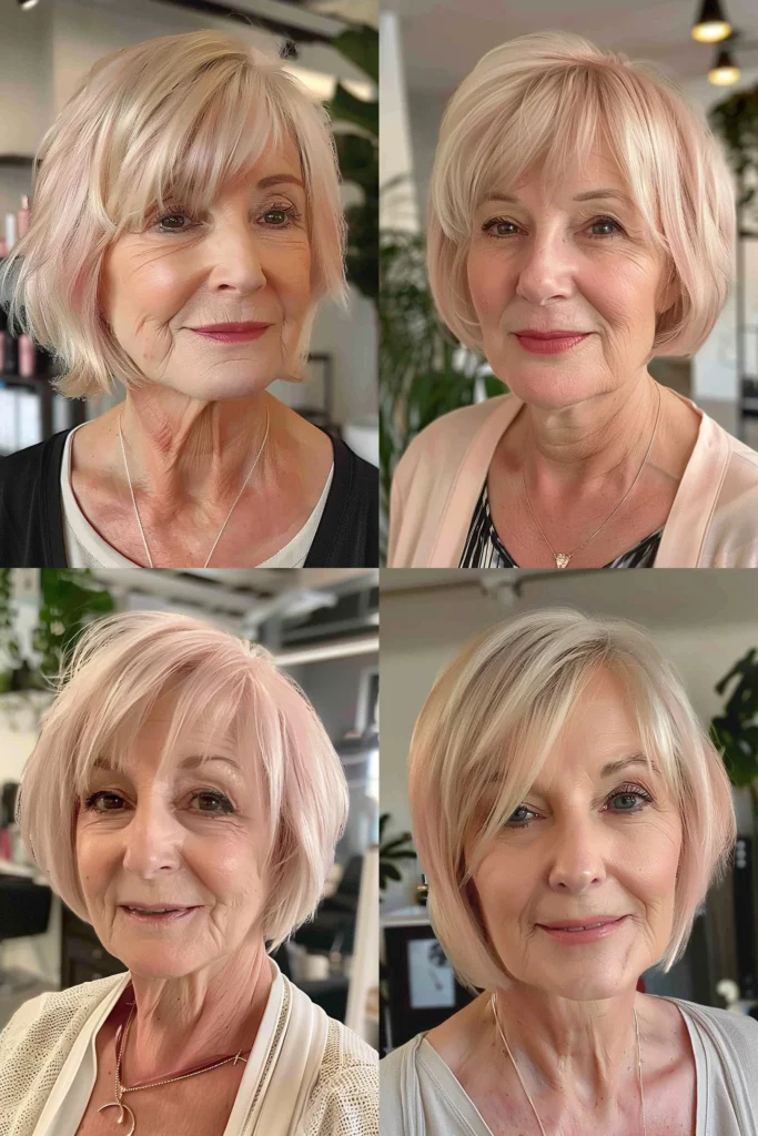 short hairstyles for older women with thin hair