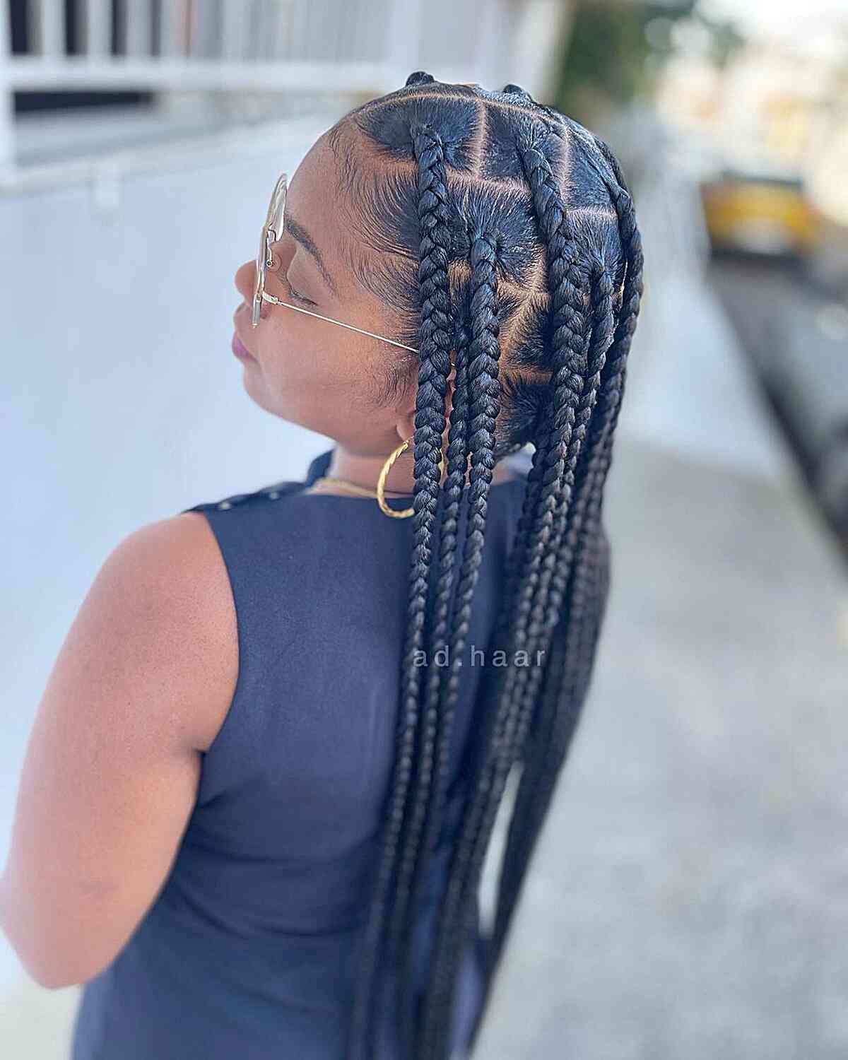 Jumbo braids without knots, simple and smooth, very long