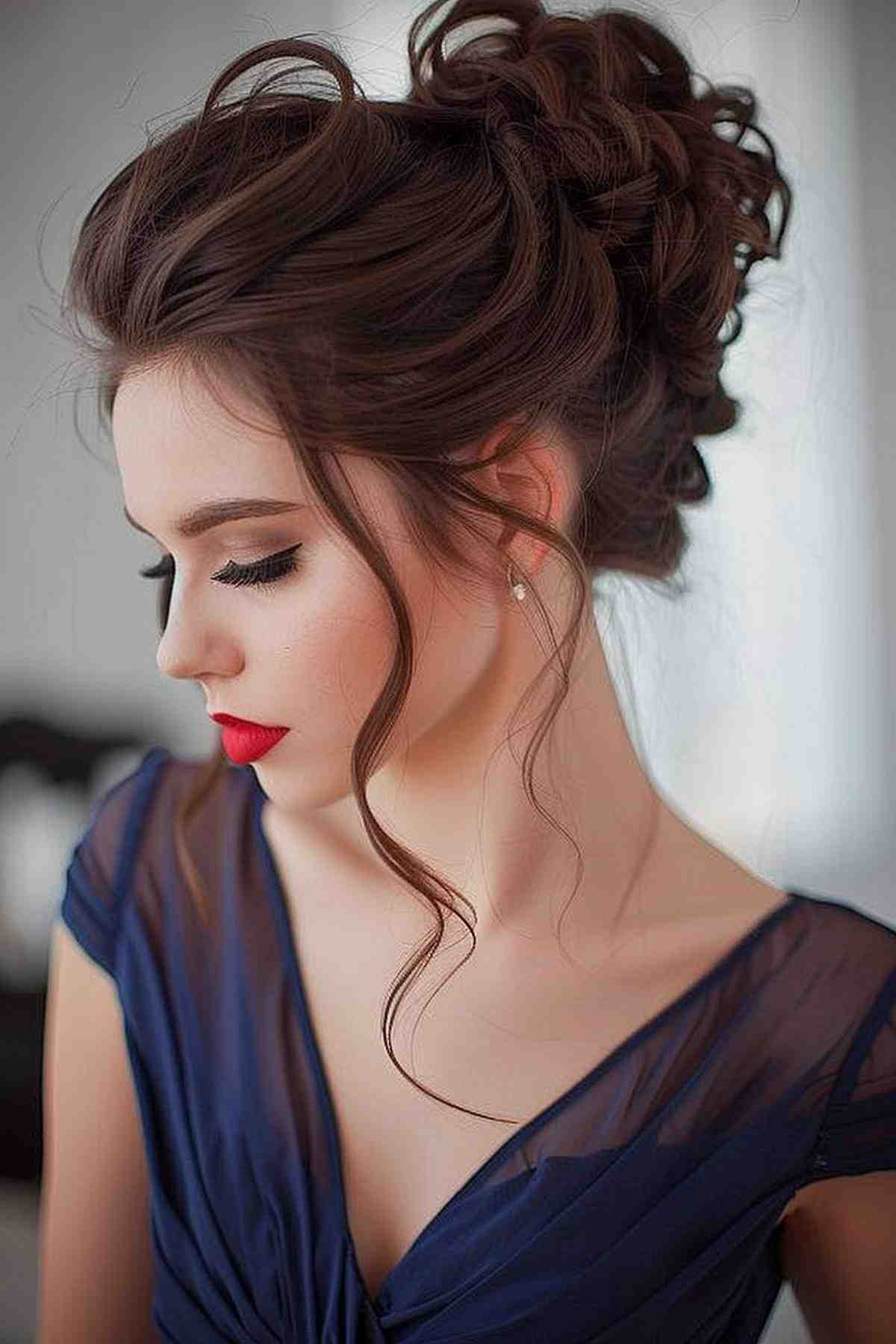 Romantic hairstyle with loose locks for a sophisticated hairstyle for a gala evening.