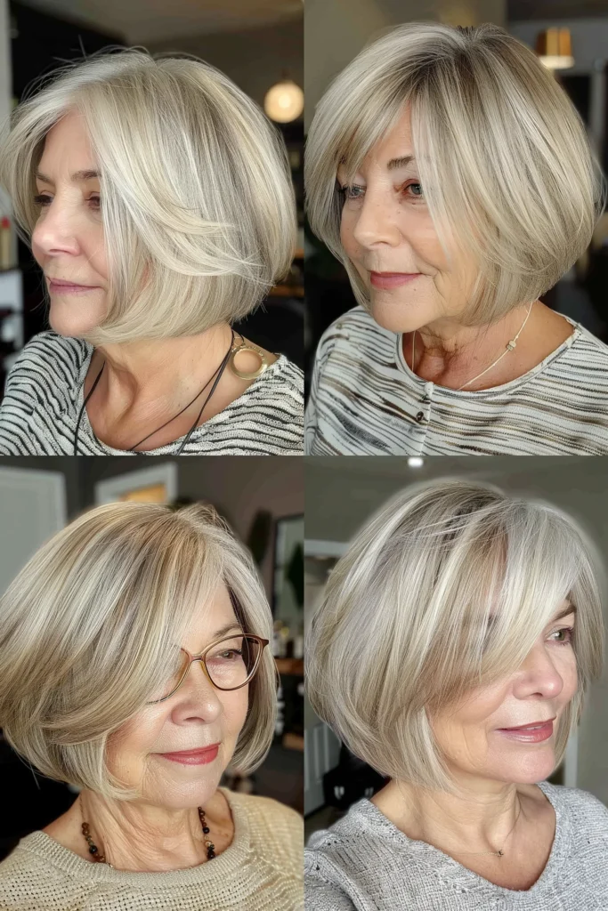 short hairstyles for older women with thin hair